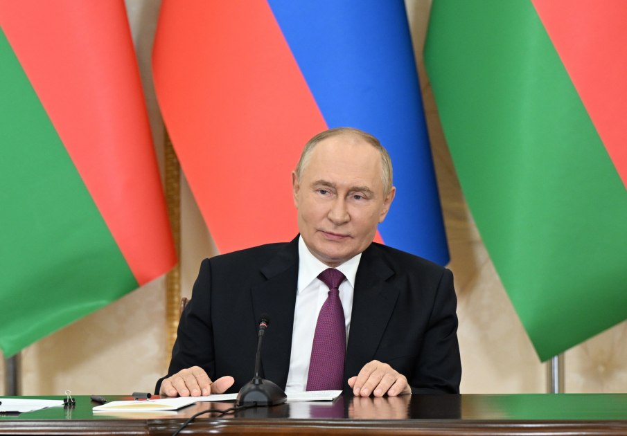 Президент Ильхам Алиев, Президент Владимир Путин выступили с заявлениями для прессы (ФОТО/ВИДЕО)