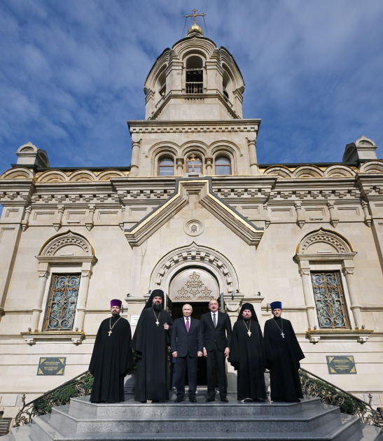 President Ilham Aliyev and President Vladimir Putin visit Holy Myrrhbearers Cathedral in Baku (PHOTO/VIDEO)