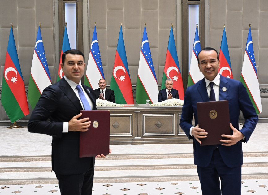 Azerbaijan, Uzbekistan sign documents (PHOTO/VIDEO)