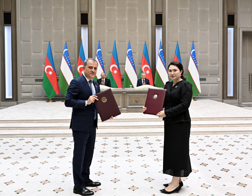 Azerbaijan, Uzbekistan sign documents (PHOTO/VIDEO)