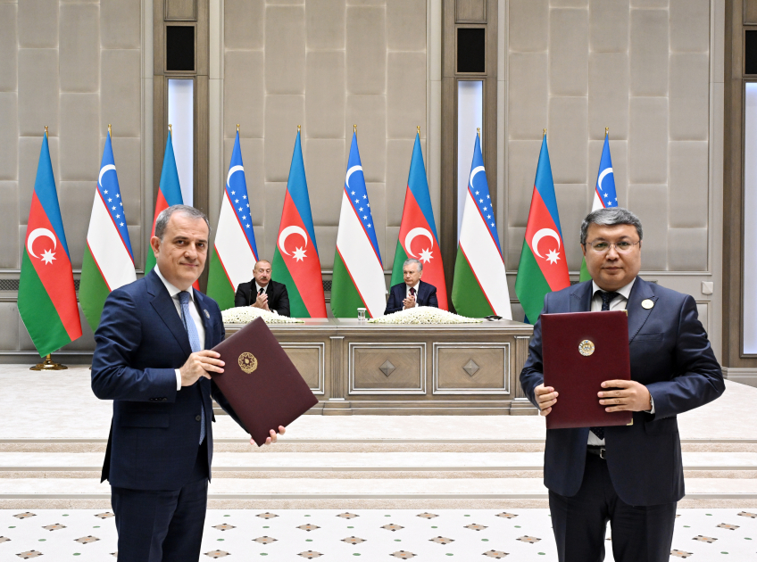 Azerbaijan, Uzbekistan sign documents (PHOTO/VIDEO)