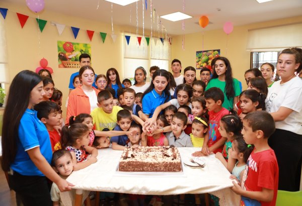 Heydar Aliyev Foundation with children in need of special care in Sheki (PHOTO)