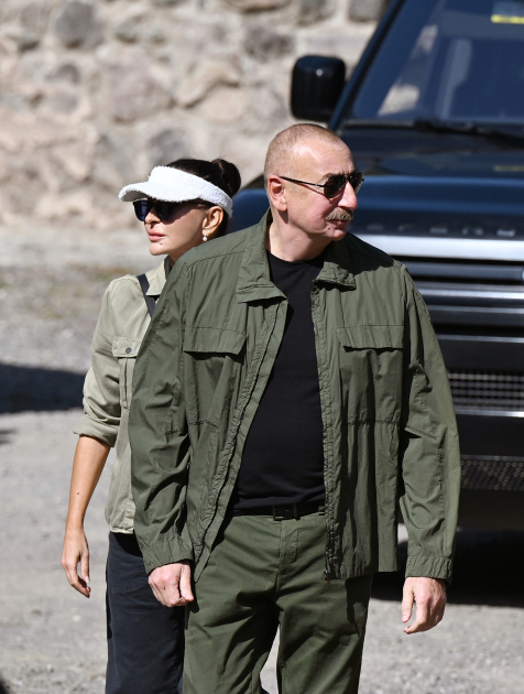 President Ilham Aliyev, First Lady Mehriban Aliyeva visit Khudavang Monastery Complex in Kalbajar (PHOTO/VIDEO)