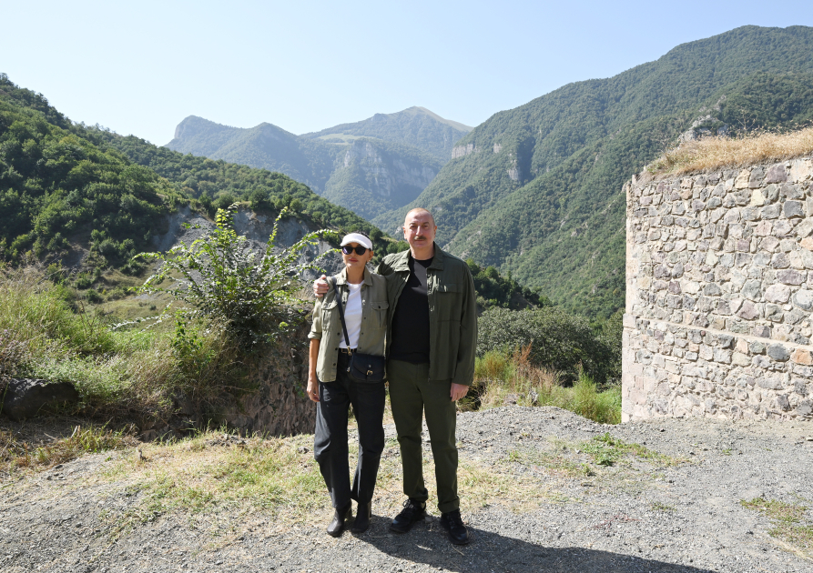 President Ilham Aliyev, First Lady Mehriban Aliyeva visit Khudavang Monastery Complex in Kalbajar (PHOTO/VIDEO)