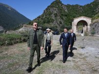 President Ilham Aliyev, First Lady Mehriban Aliyeva visit Khudavang Monastery Complex in Kalbajar (PHOTO/VIDEO)