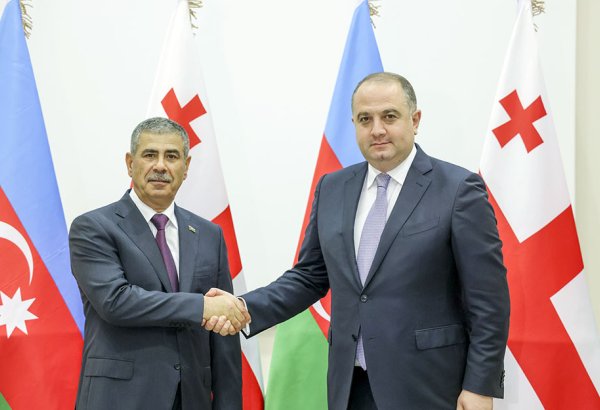Azerbaijani, Georgian defense ministers discuss regional situation (PHOTO)