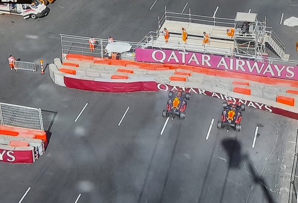 Wrecks hit track during FIA Formula 2 qualifying session in Baku