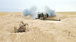 В Нахчыване с артиллерийскими подразделениями проведены образцовые тактические учения с боевой стрельбой (ФОТО)