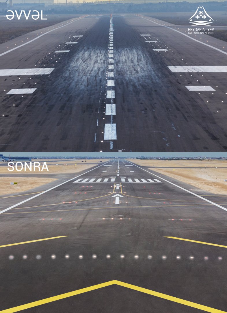At Heydar Aliyev International Airport, the renovated runway has been put into operation