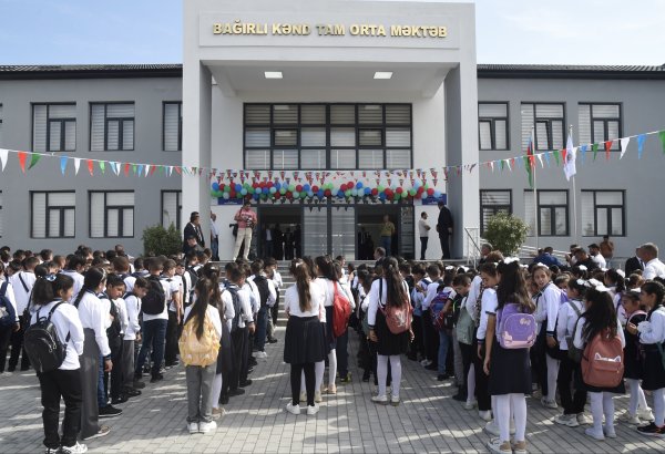 Heydar Aliyev Foundation commissions new school in Azerbaijan's Shamakhi district (PHOTO)