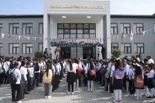 Heydar Aliyev Foundation commissions new school in Azerbaijan's Shamakhi district (PHOTO)