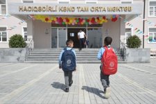 School built by Heydar Aliyev Foundation to adorn Shamakhi's Hajigadirli village (PHOTO)