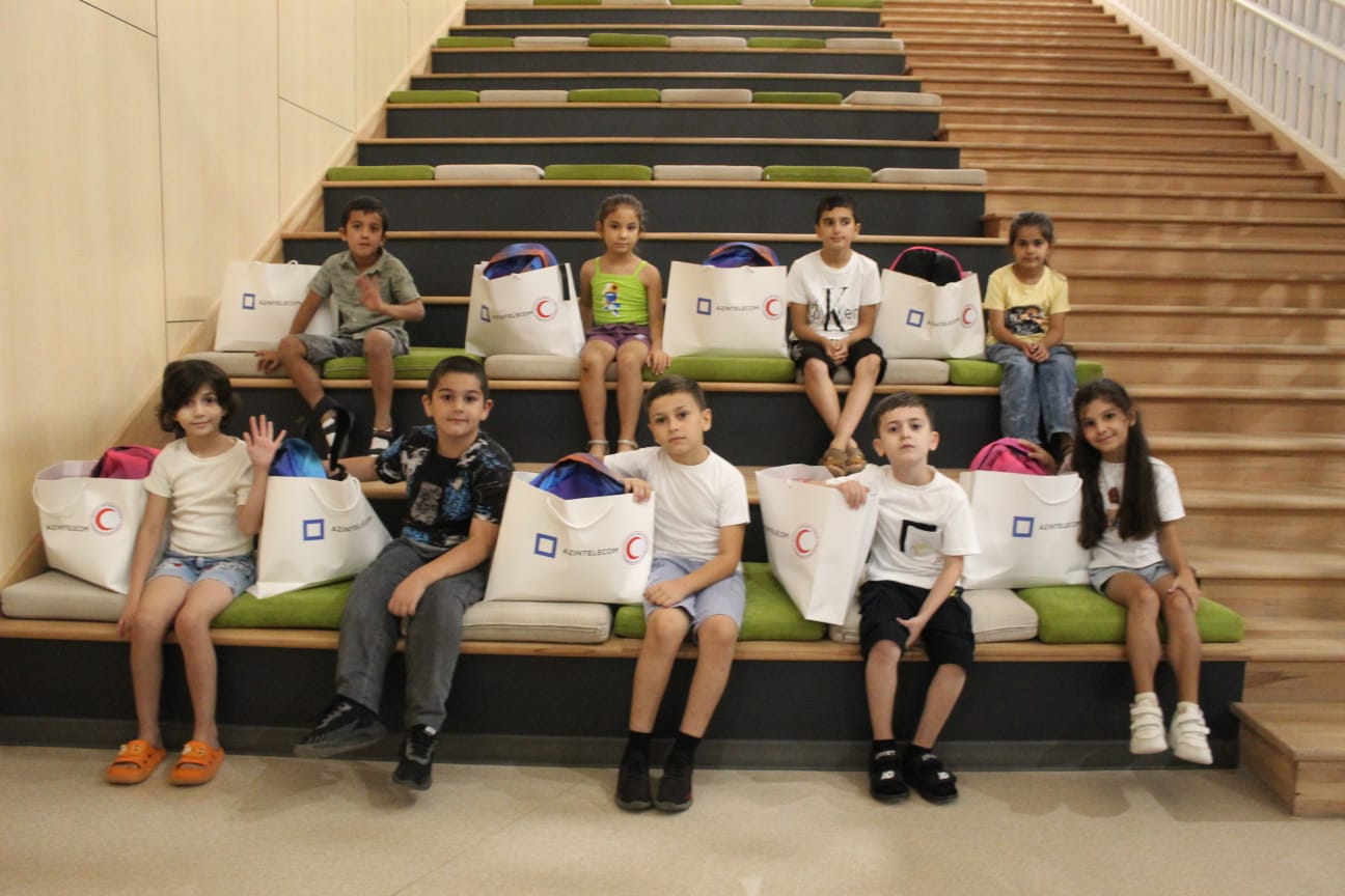 AzInTelecom and the Azerbaijan Red Crescent Society Launched "Back to School" Campaign in Karabakh (PHOTO)