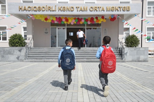 School built by Heydar Aliyev Foundation to adorn Shamakhi's Hajigadirli village (PHOTO)