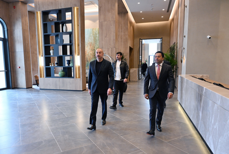 President Ilham Aliyev attends opening of Aghdam City Hotel (PHOTO/VIDEO)