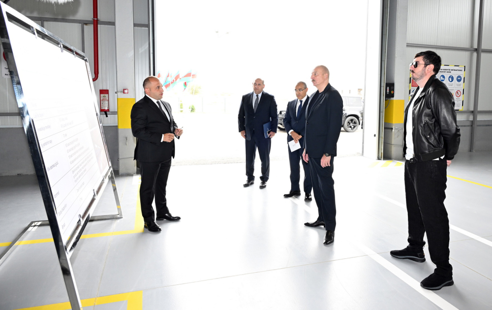 President Ilham Aliyev gets acquainted with work carried out in Aghdam Industrial Park, attends opening of new plants (PHOTO/VIDEO)