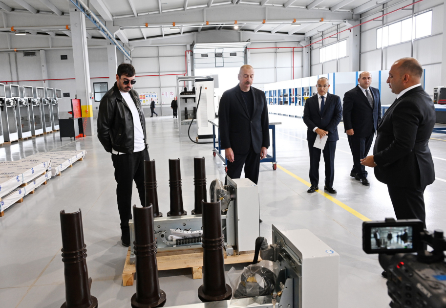 President Ilham Aliyev gets acquainted with work carried out in Aghdam Industrial Park, attends opening of new plants (PHOTO/VIDEO)