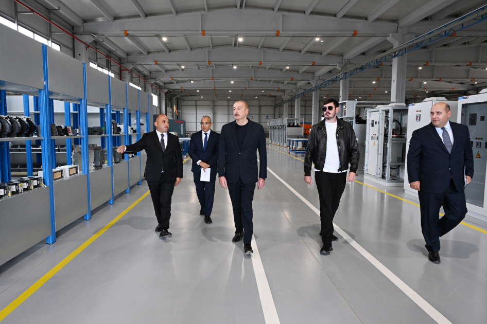President Ilham Aliyev gets acquainted with work carried out in Aghdam Industrial Park, attends opening of new plants (PHOTO/VIDEO)