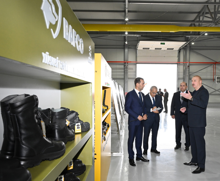 President Ilham Aliyev gets acquainted with work carried out in Aghdam Industrial Park, attends opening of new plants (PHOTO/VIDEO)