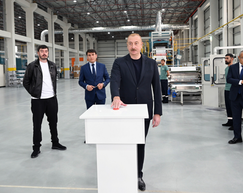 President Ilham Aliyev gets acquainted with work carried out in Aghdam Industrial Park, attends opening of new plants (PHOTO/VIDEO)