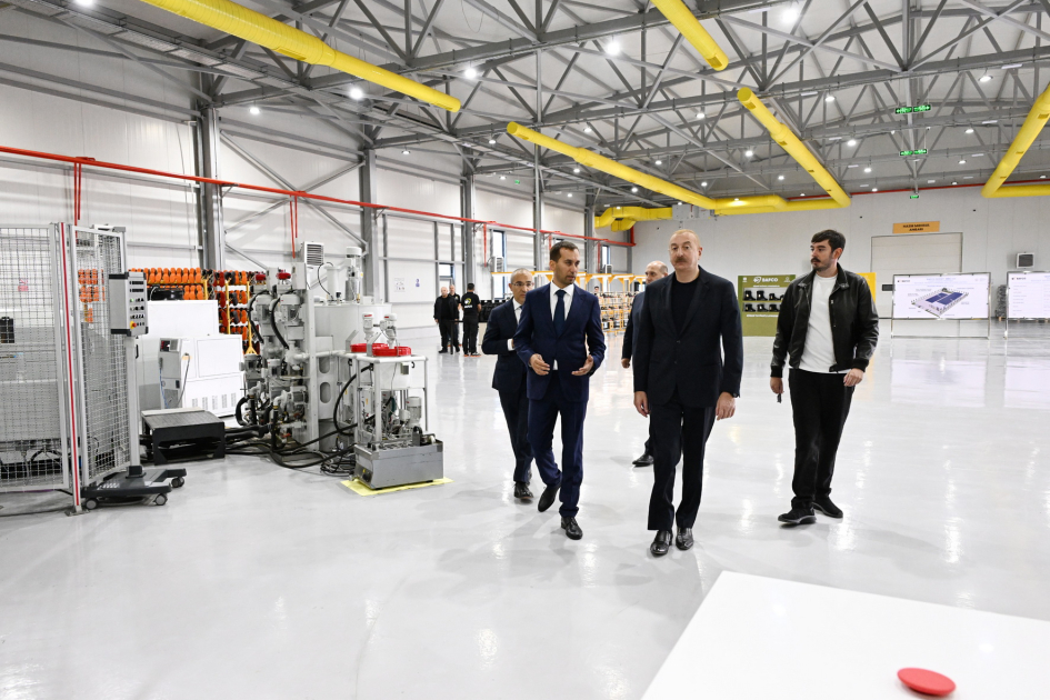 President Ilham Aliyev gets acquainted with work carried out in Aghdam Industrial Park, attends opening of new plants (PHOTO/VIDEO)