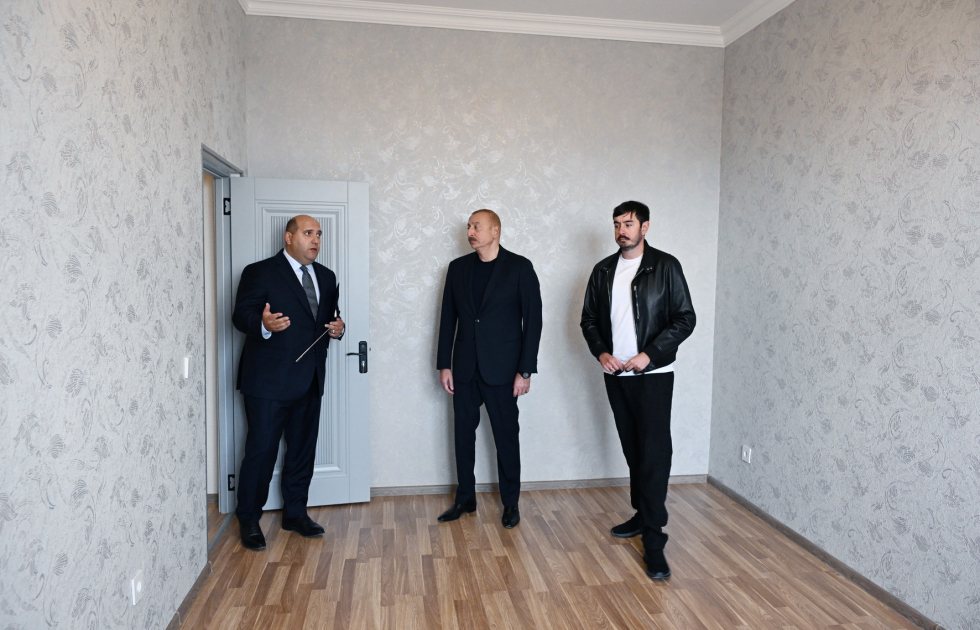 President Ilham Aliyev views restoration work carried out in Kangarli village in Aghdam (PHOTO/VIDEO)