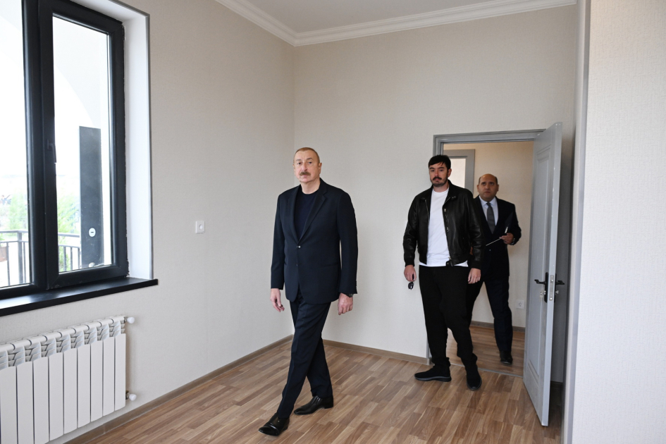 President Ilham Aliyev views restoration work carried out in Kangarli village in Aghdam (PHOTO/VIDEO)