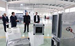 President Ilham Aliyev gets acquainted with work carried out in Aghdam Industrial Park, attends opening of new plants (PHOTO/VIDEO)