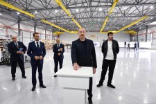 President Ilham Aliyev gets acquainted with work carried out in Aghdam Industrial Park, attends opening of new plants (PHOTO/VIDEO)
