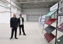 President Ilham Aliyev gets acquainted with work carried out in Aghdam Industrial Park, attends opening of new plants (PHOTO/VIDEO)