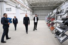 President Ilham Aliyev gets acquainted with work carried out in Aghdam Industrial Park, attends opening of new plants (PHOTO/VIDEO)