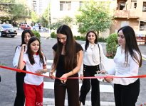 Renovated courtyard handed over to residents with participation of Vice-President of Heydar Aliyev Foundation Leyla Aliyeva (PHOTO)
