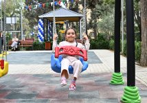 Renovated courtyard handed over to residents with participation of Vice-President of Heydar Aliyev Foundation Leyla Aliyeva (PHOTO)