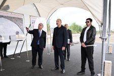 President Ilham Aliyev inspects ongoing work on Aghdam-Asgaran-Khojaly-Khankendi highway (PHOTO/VIDEO)