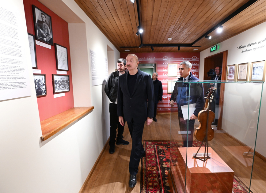 President Ilham Aliyev attends reopening of Uzeyir Hajibeyli's house-museum in Shusha (PHOTO/VIDEO)