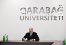 Президент Ильхам Алиев принял участие в открытии после ремонта Карабахского университета (ВИДЕО/ФОТО)