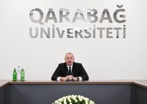 Президент Ильхам Алиев принял участие в открытии после ремонта Карабахского университета (ВИДЕО/ФОТО)
