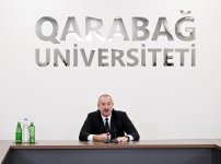 Президент Ильхам Алиев принял участие в открытии после ремонта Карабахского университета (ВИДЕО/ФОТО)