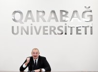 Президент Ильхам Алиев принял участие в открытии после ремонта Карабахского университета (ВИДЕО/ФОТО)