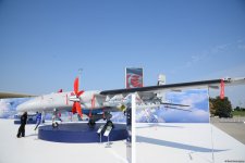 Ударный БПЛА Bayraktar Akıncı представлен на выставке ADEX в Баку (ФОТО)
