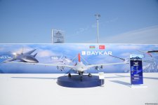 Ударный БПЛА Bayraktar Akıncı представлен на выставке ADEX в Баку (ФОТО)