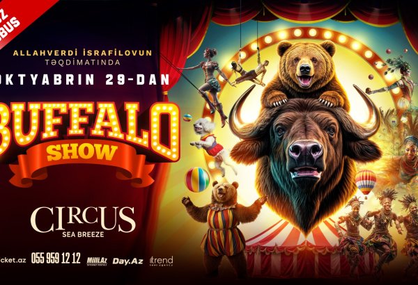 Невероятное Buffalo Show в Баку - медведи на буйволах, экстрим и акробаты со всего мира (ВИДЕО)
