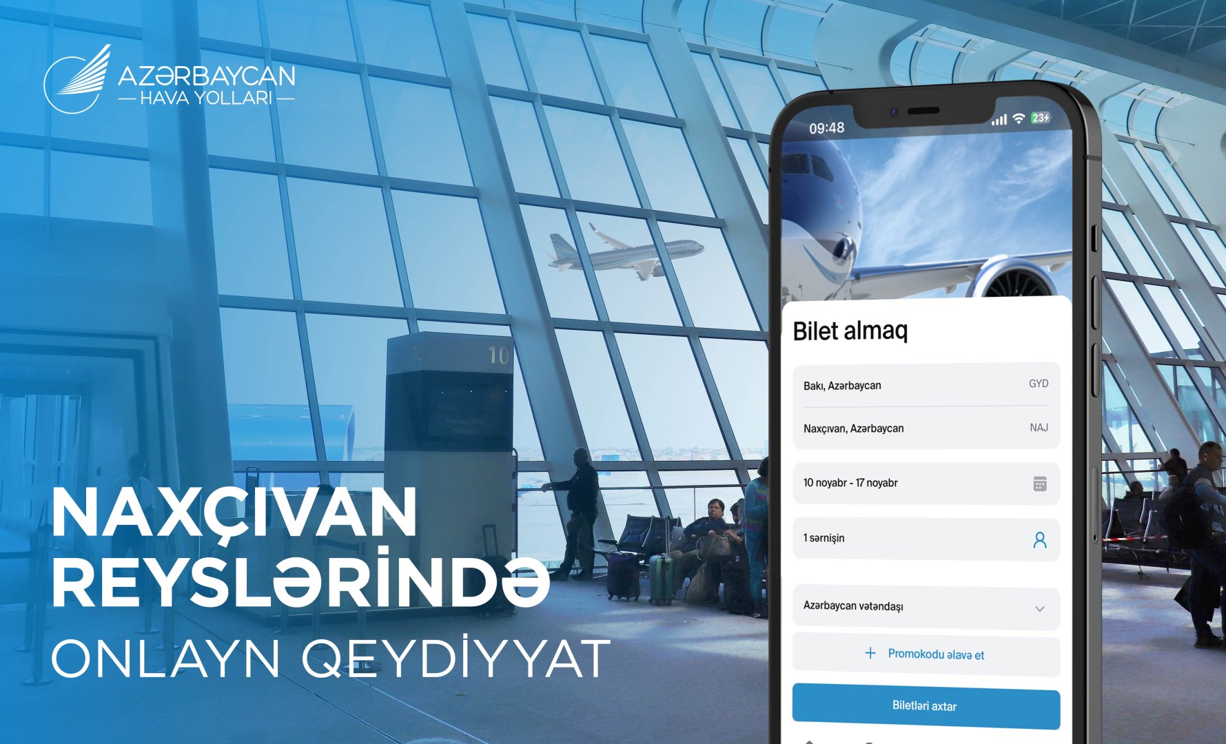 AZAL открывает онлайн-регистрацию для рейсов в Нахчыван