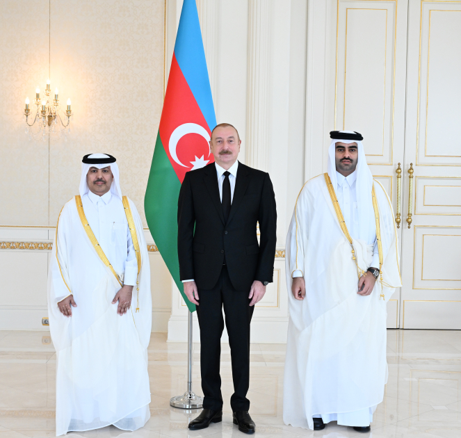 President Ilham Aliyev receives credentials of Qatari ambassador (PHOTO/VIDEO)