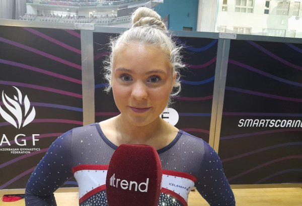 Great atmosphere prevails at National Gymnastics Arena in Azerbaijan's Baku - Icelandic athlete