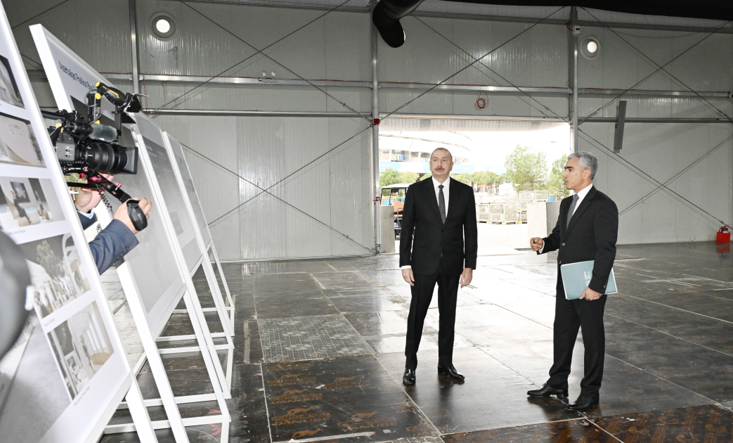 President Ilham Aliyev reviews ongoing preparations for COP29 at Olympic Stadium (PHOTO/VIDEO)