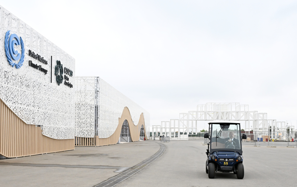 President Ilham Aliyev reviews ongoing preparations for COP29 at Olympic Stadium (PHOTO/VIDEO)