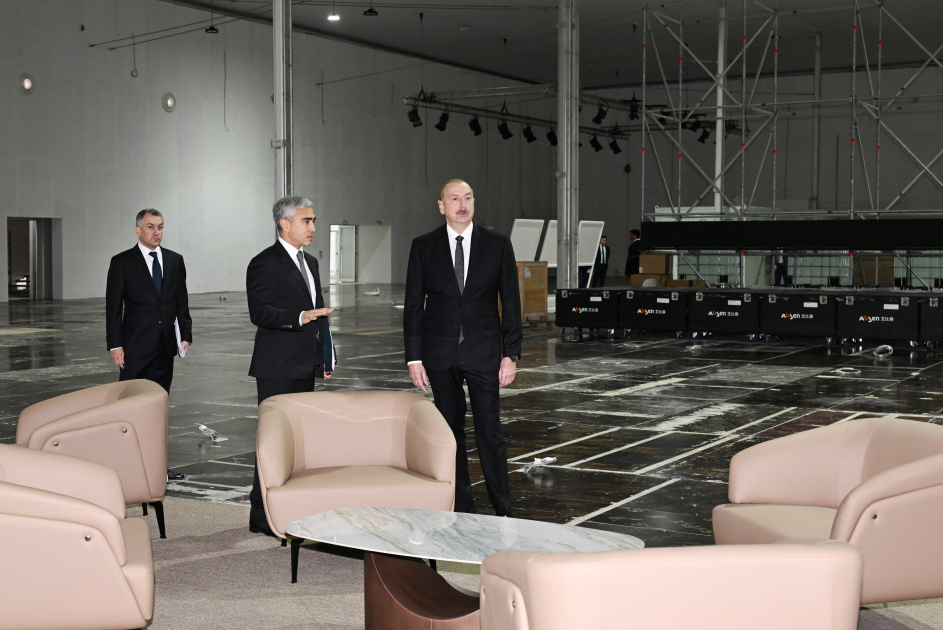 President Ilham Aliyev reviews ongoing preparations for COP29 at Olympic Stadium (PHOTO/VIDEO)
