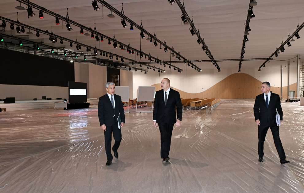 President Ilham Aliyev reviews ongoing preparations for COP29 at Olympic Stadium (PHOTO/VIDEO)