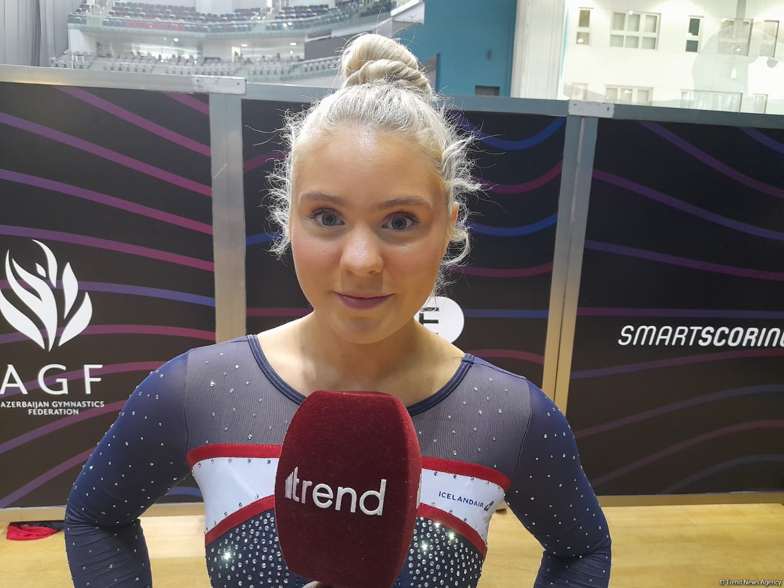 Great atmosphere prevails at National Gymnastics Arena in Azerbaijan's Baku - Icelandic athlete